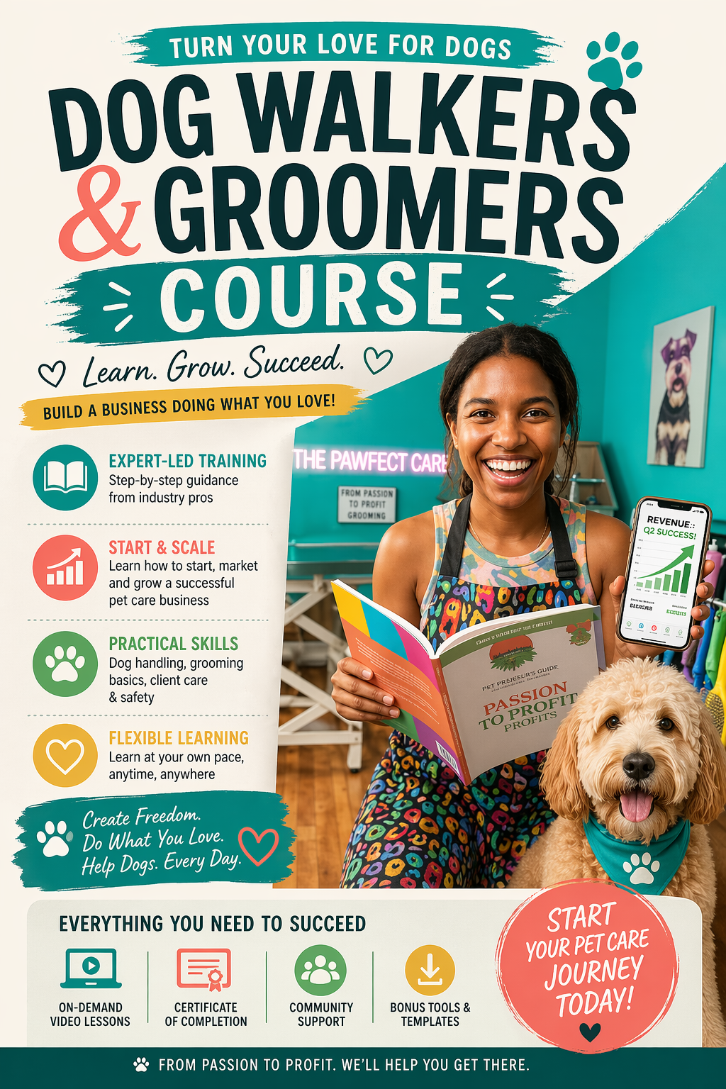 How to Grow a Dog Walking & Grooming Business: Pricing, Clients, and Systems